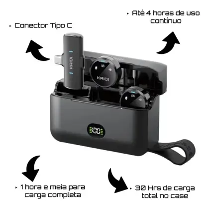 Lapela S/Fio Tipo C KAIDI