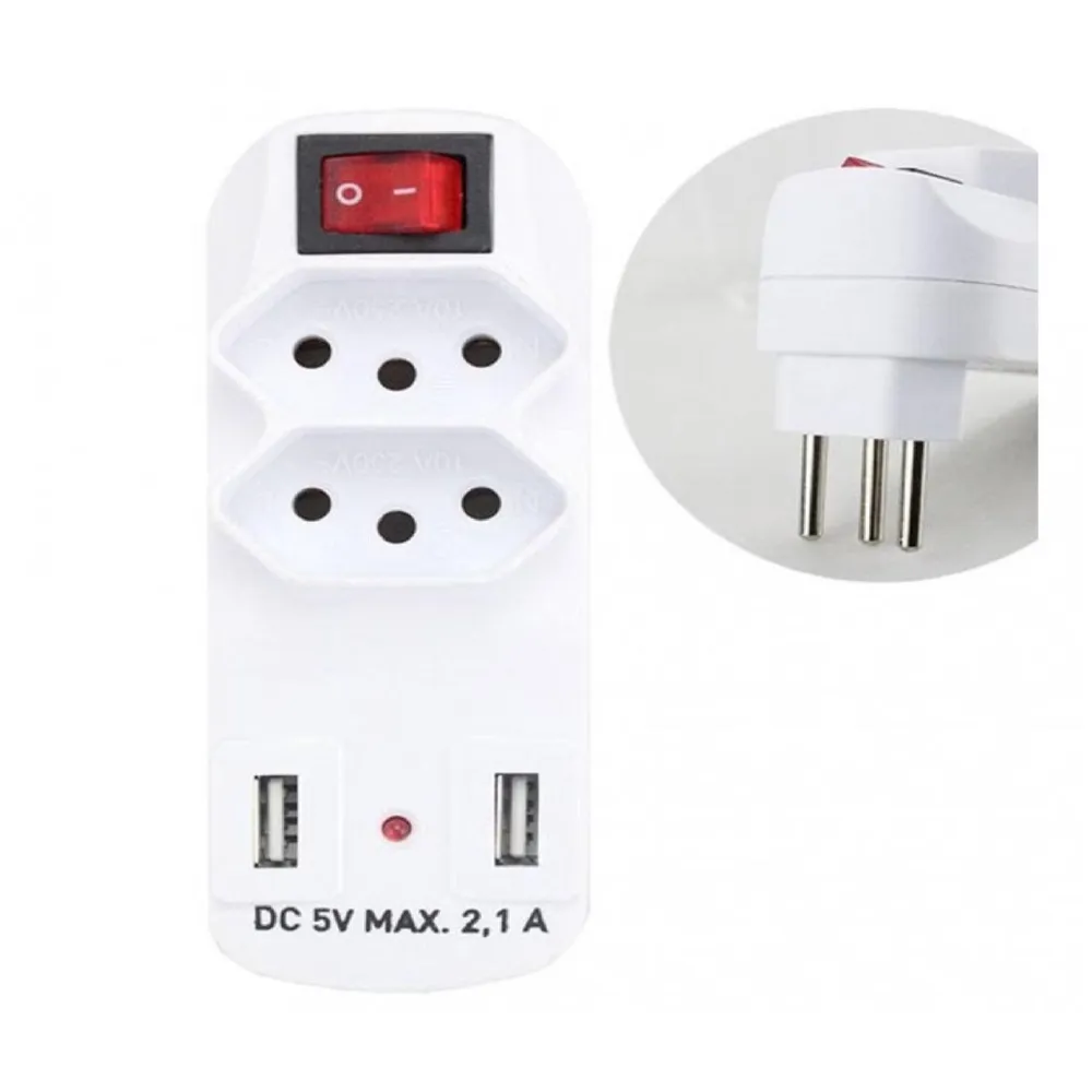 T de Tomada Adaptador USB